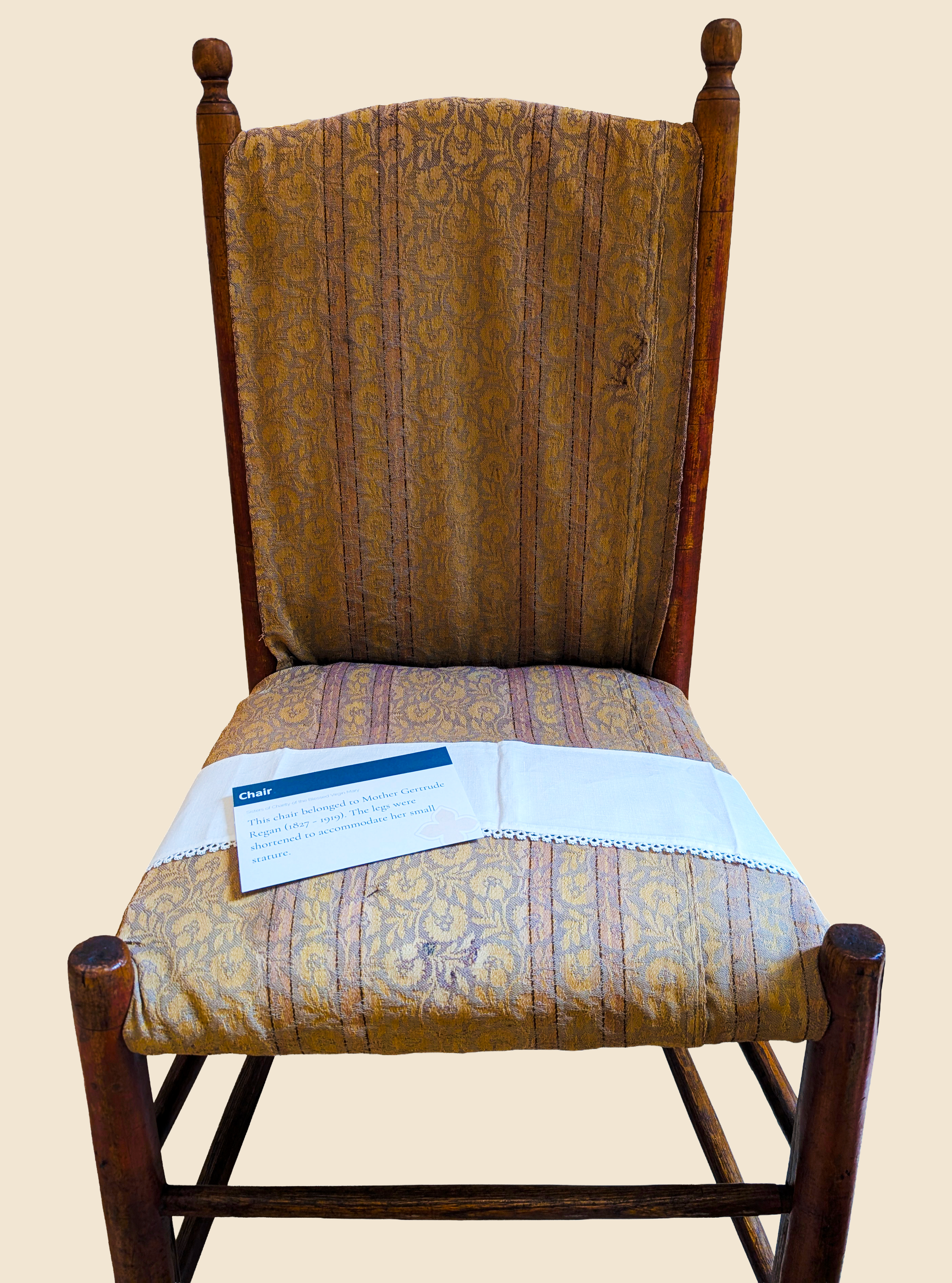 Chair belonging to Mother Gertrude Regan, BVM
