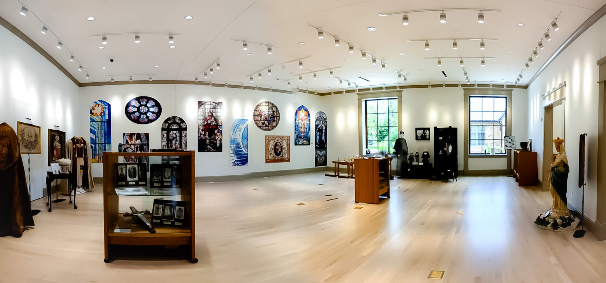 Virtual view of the HARC museum exhibit gallery